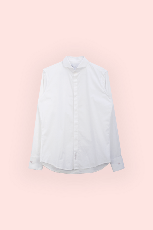 Heart on Sleeve Dress Shirt (White/Blanca)