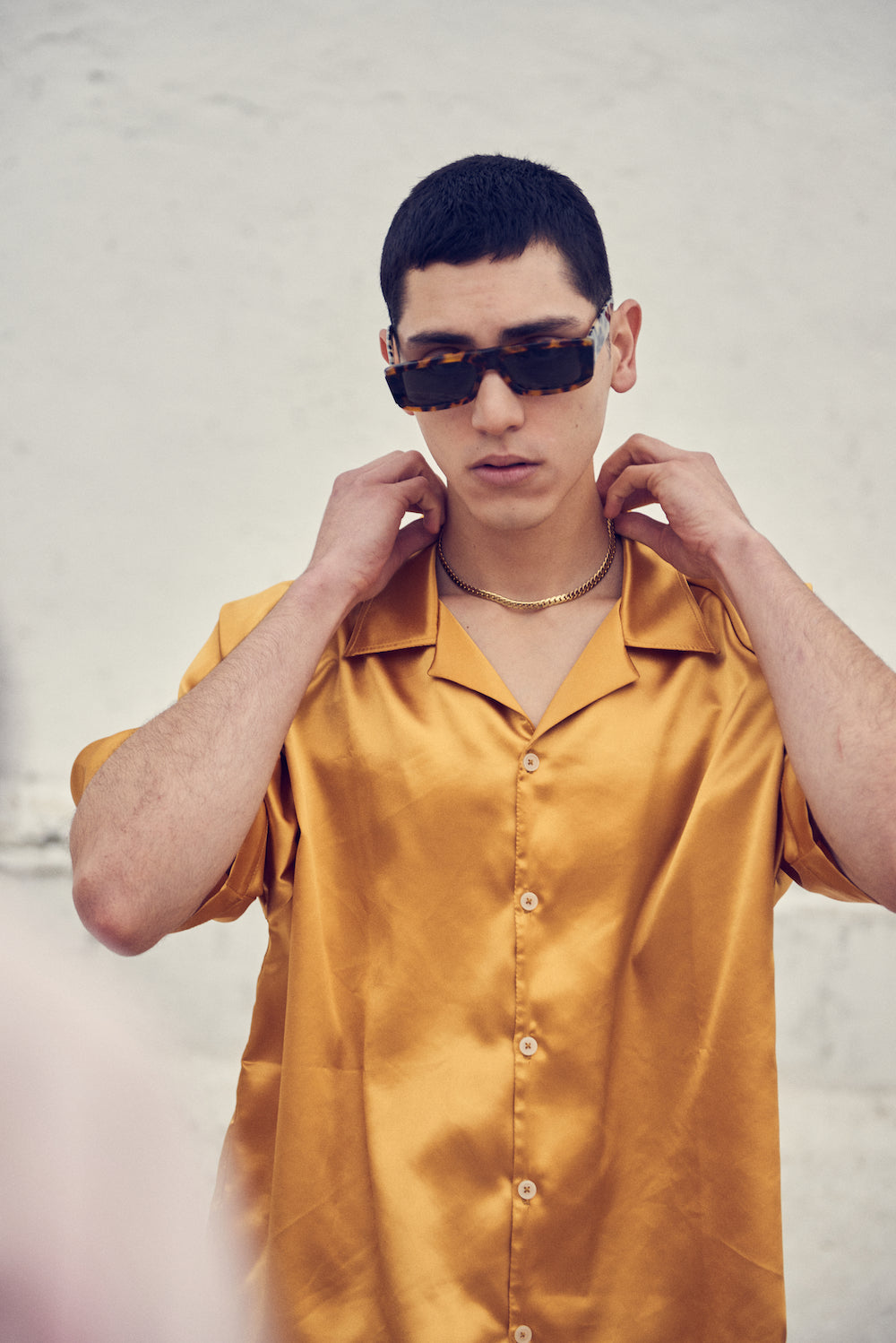 Lobo con piel de Oveja | Rose Pink Satin Shirt